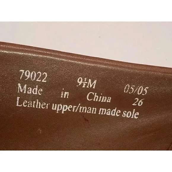 Privo Brown Leather Shoes Loafers Square Toe Slip On Womens Size 9.5M - Picture 8 of 11